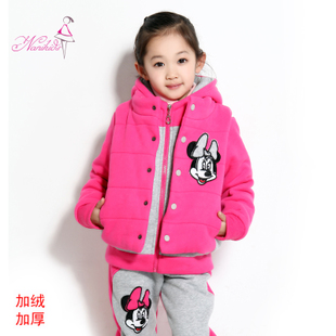 儿童大卫衣套装女童韩版运动三件套