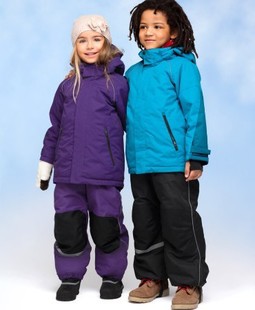 儿童男童女童夹棉抓绒分体滑雪服 滑雪裤 套装