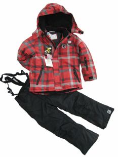特价外贸原单儿童滑雪服 户外女童冲锋衣防风防雨童装棉服两件套