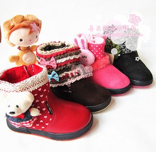 女童靴子短靴 韩版童靴2012冬季新款儿童雪地靴童鞋 女
