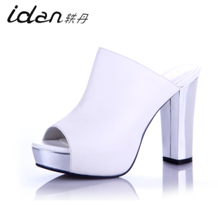 idan/轶丹2013夏季新品 真皮粗跟高跟鱼嘴鞋 厚底防水台凉鞋女鞋