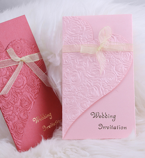 本月特价 韩式珠光纸 结婚创意邀请卡 请帖请柬喜帖贴 999玫瑰